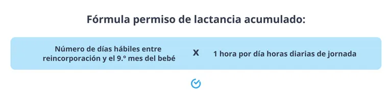 Fórmula permiso de lactancia acumulado - Shiftbase