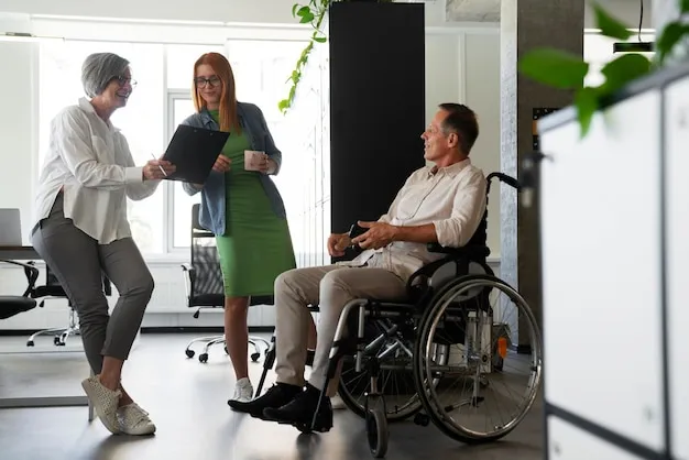 Team bespricht Zusatzurlaub im Büro