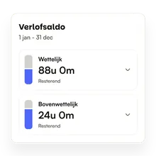 Verlofsaldo in Shiftbase: resterende wettelijke en bovenwettelijke uren
