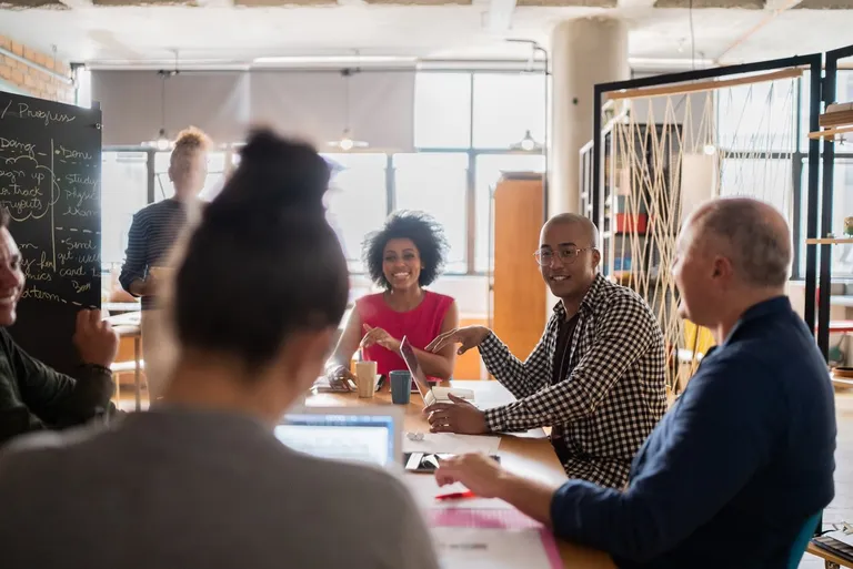 employees in a training session