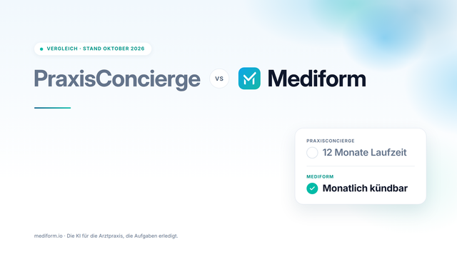 PraxisConcierge Alternative: PraxisConcierge und Mediform im Vergleich
