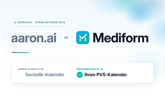 aaron.ai Alternative: Doctolib und Mediform im Vergleich