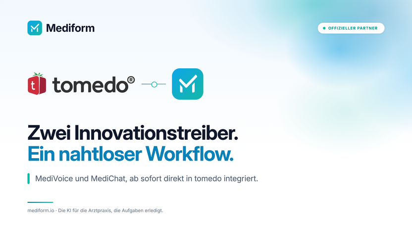 Mediform weiter auf Wachstums­kurs: KI für Ärzte jetzt in tomedo® integriert