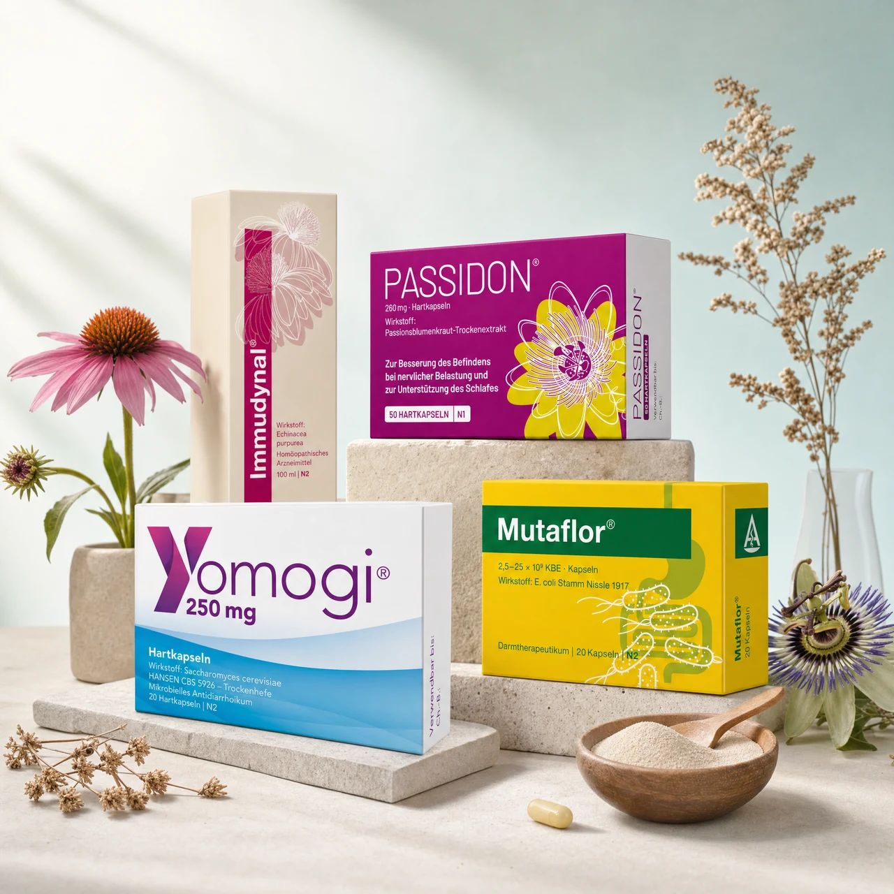 Botanical active ingredients and pharmaceutical product work