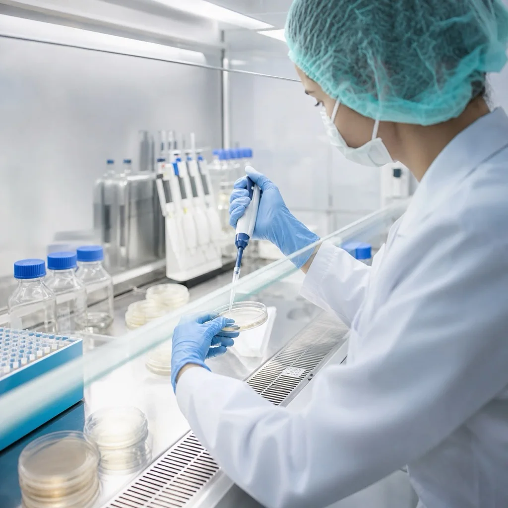 Microbiological quality control in a pharmaceutical laboratory