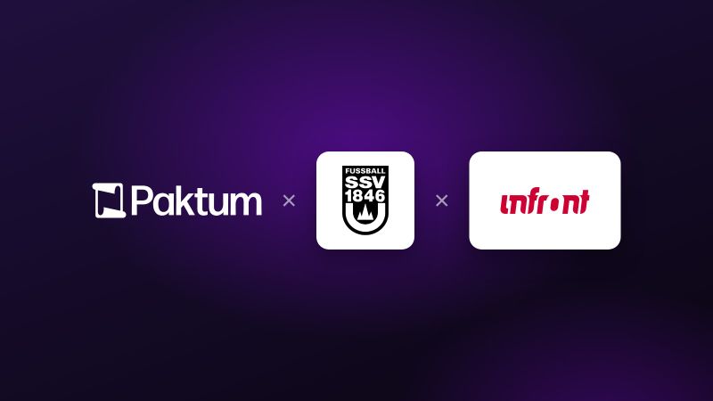Logotipos de Paktum, el SSV Ulm 1846 Fútbol e Infront