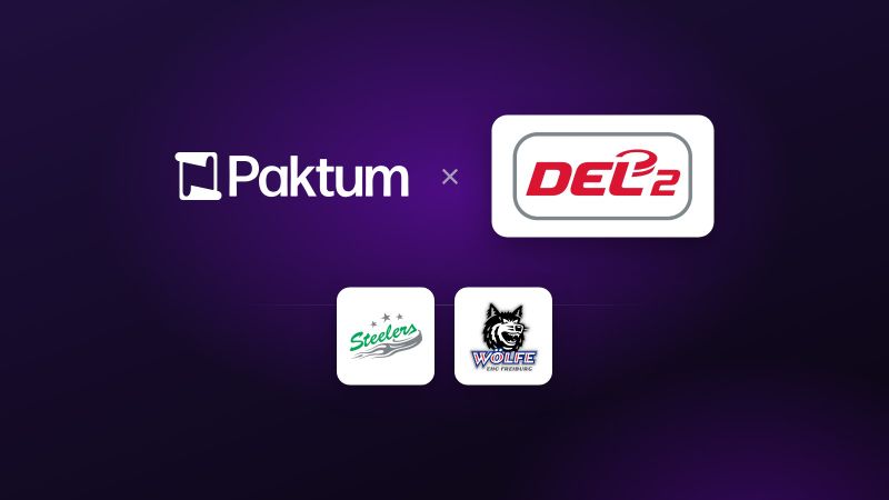 Logotipos de Paktum y de la DEL2 junto con los logotipos de los Bietigheim Steelers y del EHC Freiburg
