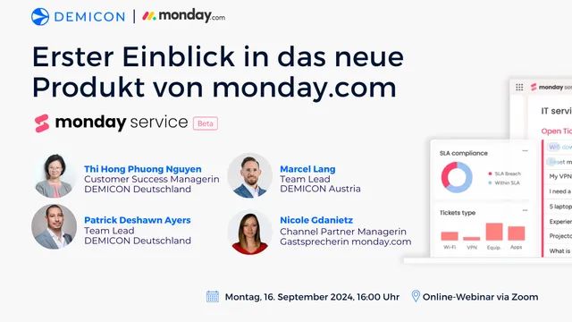 monday.com Service Produkt - Erster Einblick in das neue Produkt von monday.com