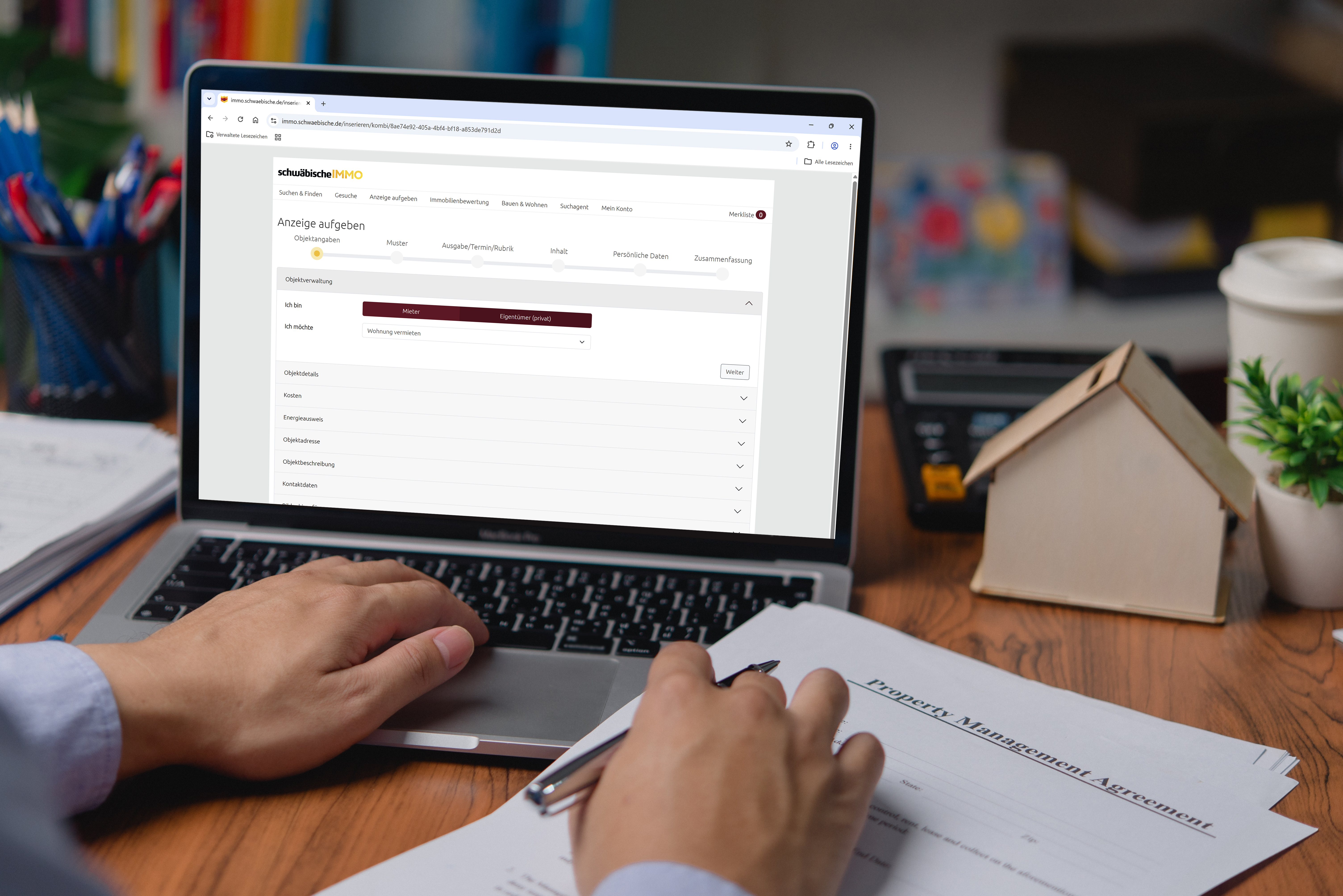 Immobilien einfach digital auf immo.schaebische.de direkt inserieren und direkt in der Region sichtbar werden.