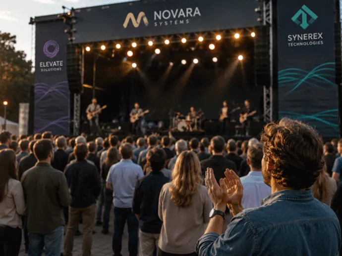 Open-Air-Konzert in der Abenddämmerung – Beispiel für regionale Event-Vermarktung der SV Gruppe
