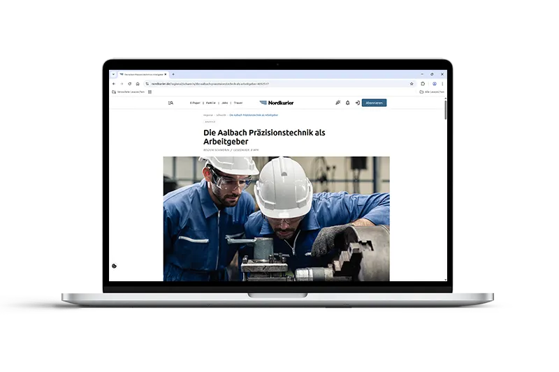Beispielhafte Arbeitgebervorstellung als Native Advertising auf dem digitalen Nachrichtenportal von nordkurier.de – redaktionell gestalteter Werbeartikel, der ein Unternehmen als Arbeitgeber vorstellt.
