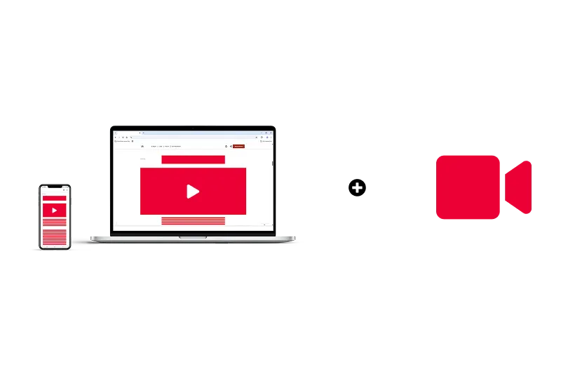 Schematische Darstellung der Werbeflächen, die im Rahmen eines Advertorial Duo mir PR-Video buchbar sind - nämlich ein Native Advertorial inklusive eines von uns für den Werbekunden erstellten PR-Videos, welches sich auch im Advertorial wiederfindet.