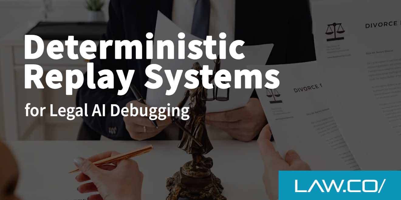 Deterministic Replay Systems for Legal AI Debugging