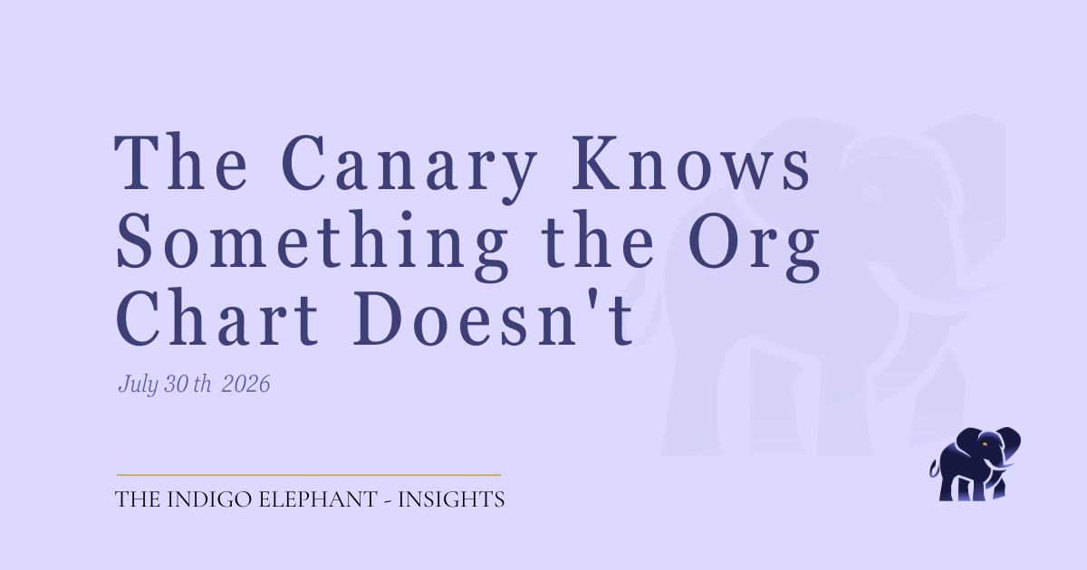 The Canary Knows Something the Org Chart Doesn't