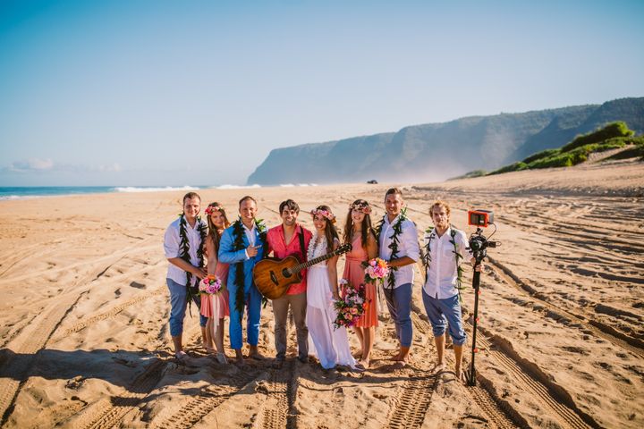 Alle am Strand, Hochzeitsshooting