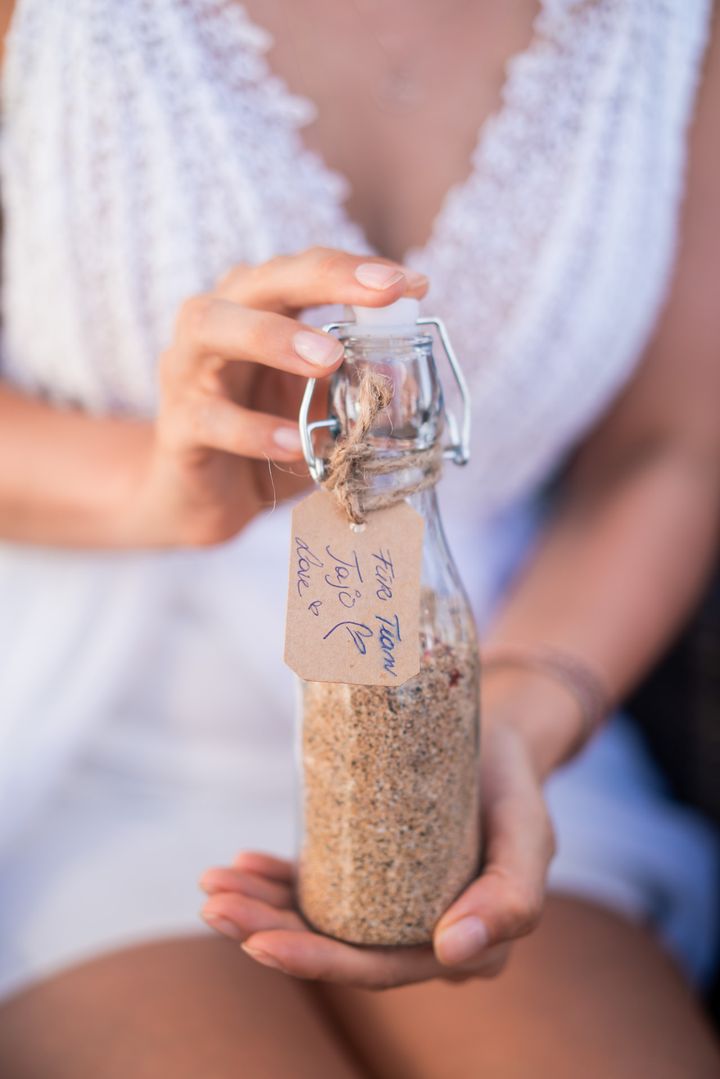 Sandflasche als Erinnerung
