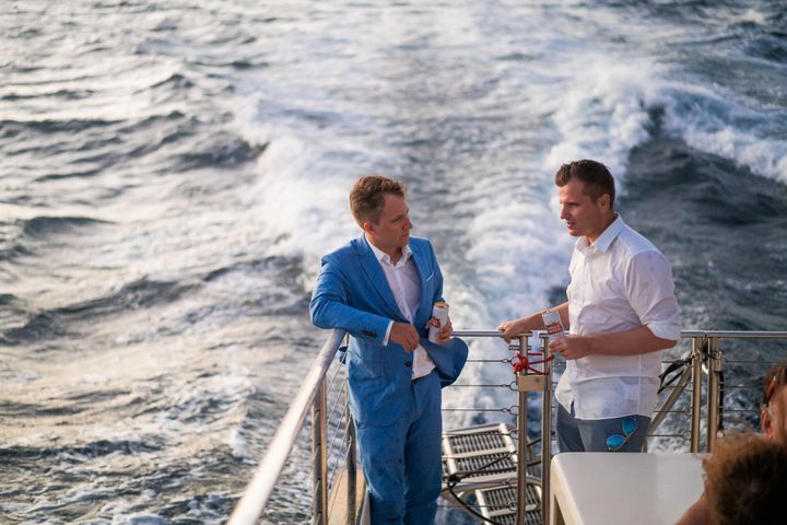 Josef und Rene an der Reling