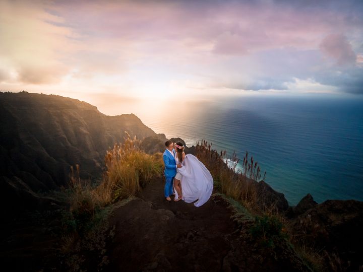 Tanja und Josef auf dem Klippenweg, Nā Pali Coast
