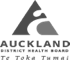 Auckland District Health Board - Te Toka Tumai logo with stylized mountain icon in red and gray