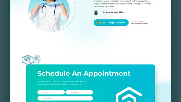 GMC Google reviews and patient testimonial section