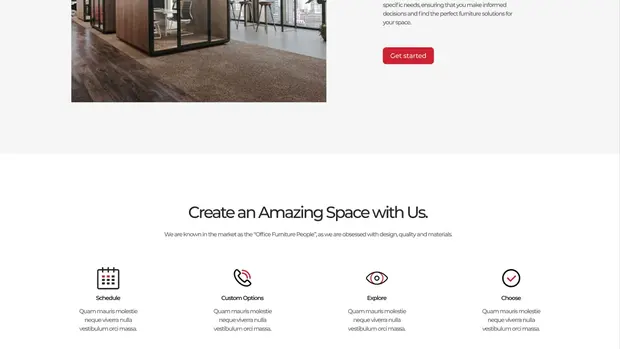 Bafco closing section on planning an office space with their team