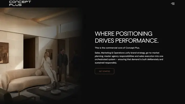 Concept Plus sales and marketing page headed Where positioning drives performance