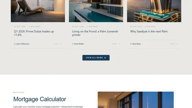 Arabland mortgage calculator showing pre-approval time and lender count