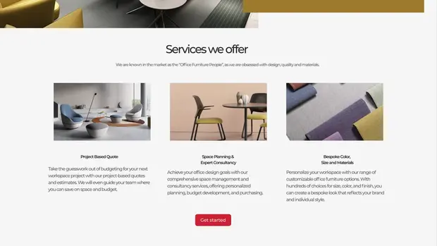 Bafco services covering project-based quotes, space planning and bespoke build