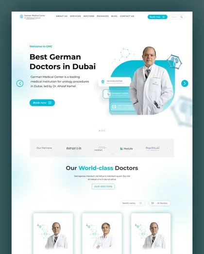 German Medical Center website redesign by Adnika