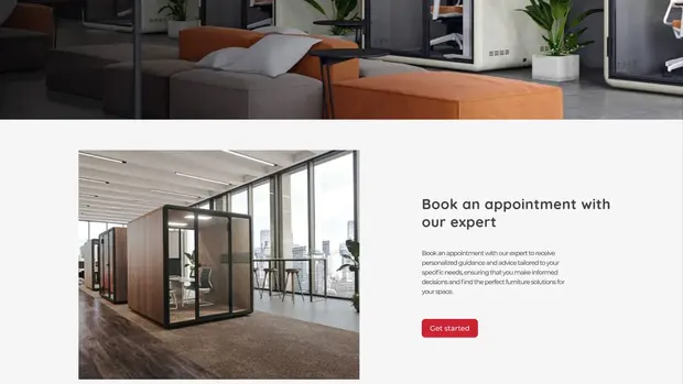 Bafco appointment booking section for speaking to a furniture expert