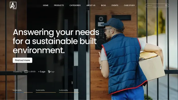 A2 Sweden hero showing a delivery arriving at a smart-lock protected door