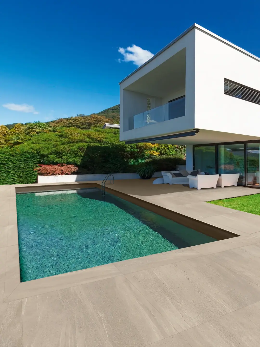 Terrassenplatten aus Feinsteinzeug