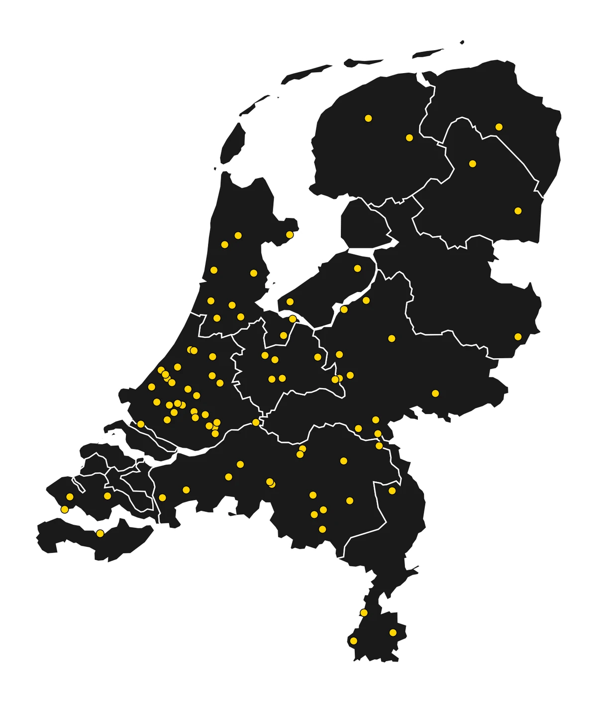 Kaartje van Nederland