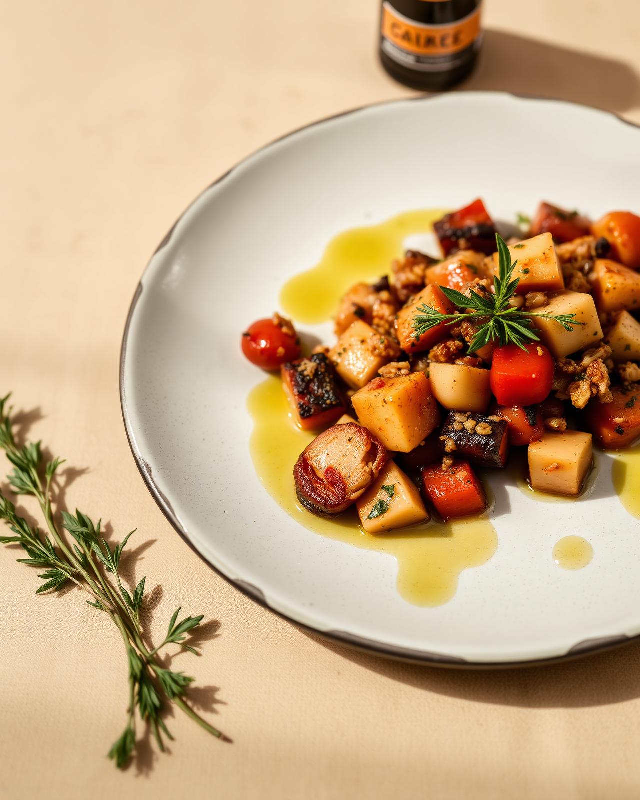 A garden-to-table plate