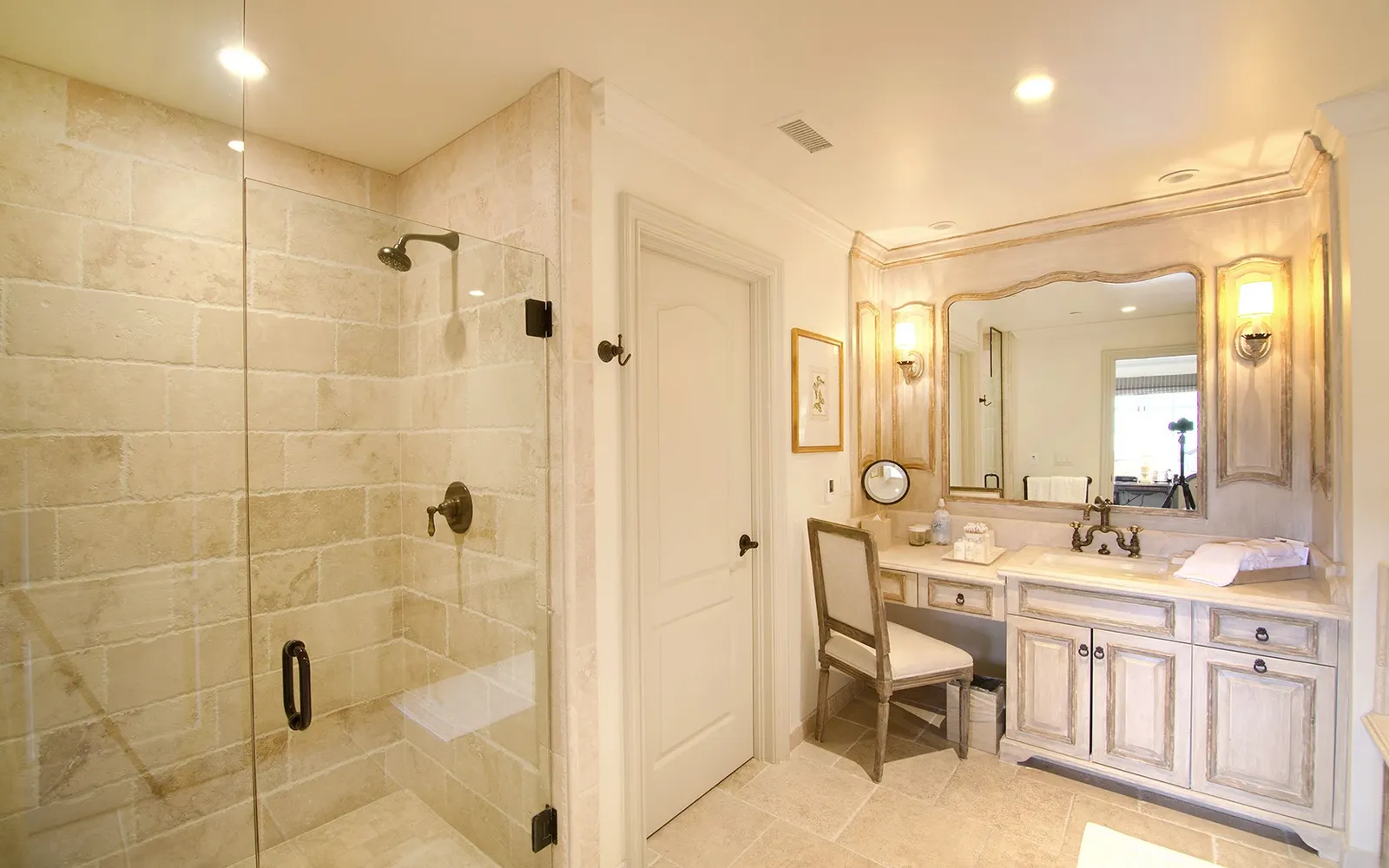 Sun-drenched Provençal villa interior with warm furnishings overlooking the lavender hillsides at Cal-a-Vie