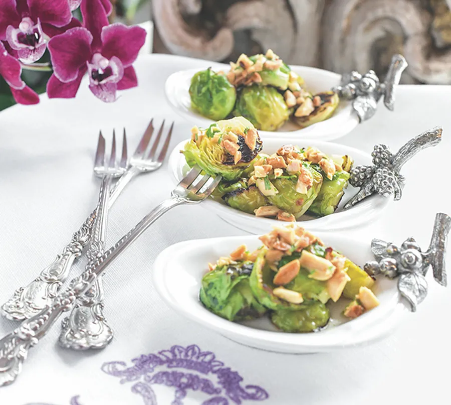 A plated dish from the Cal-a-Vie cookbook, garden-to-table cuisine