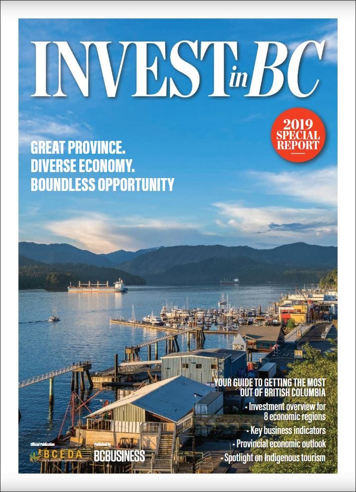 Cover from Invest in BC - Lower Mainland-Southwest - BCBusiness -2019