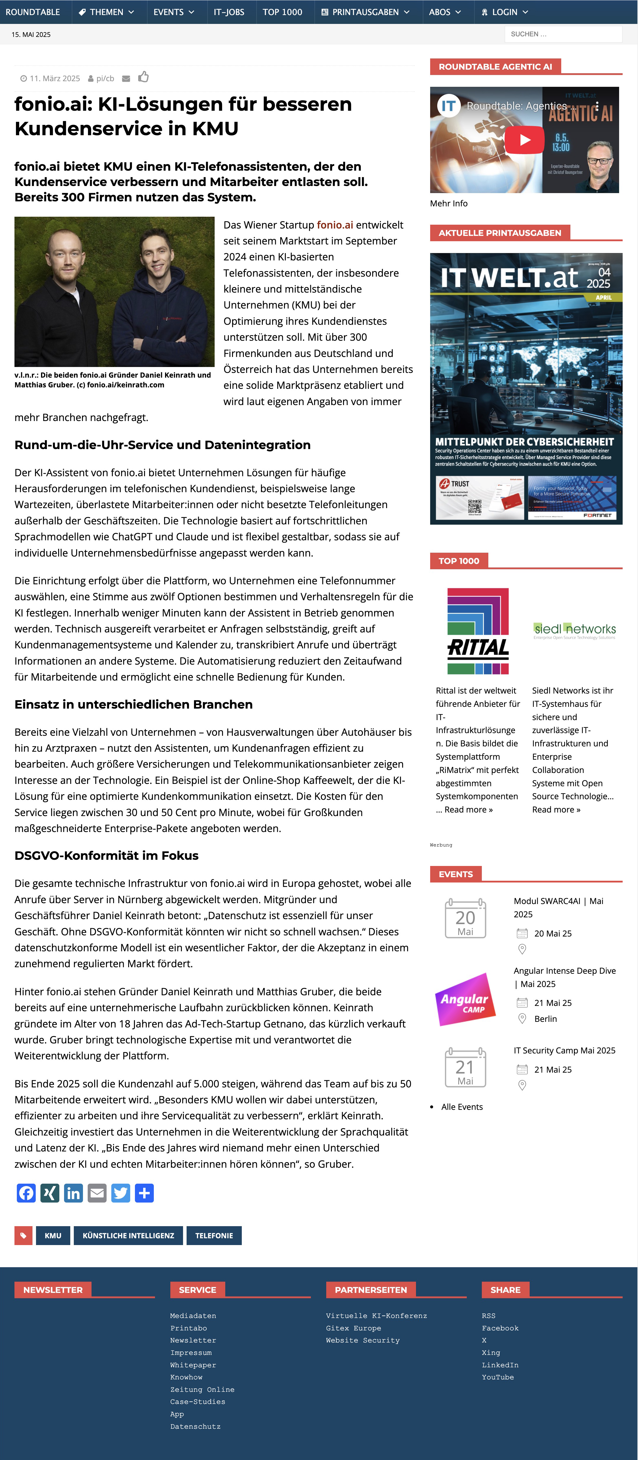 fonio.ai: KI-Lösungen für besseren Kundenservice in KMU