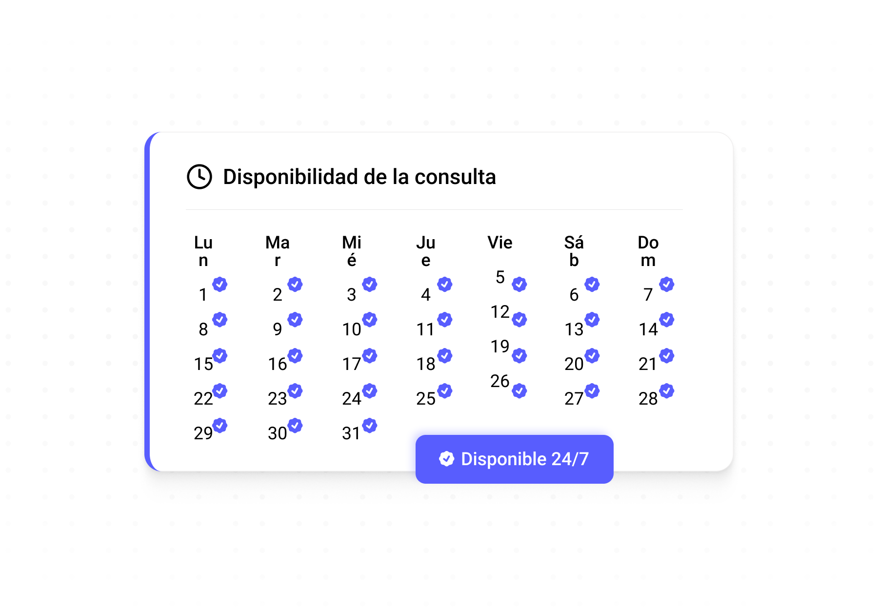 mas disponibilidad en consulta con fonio