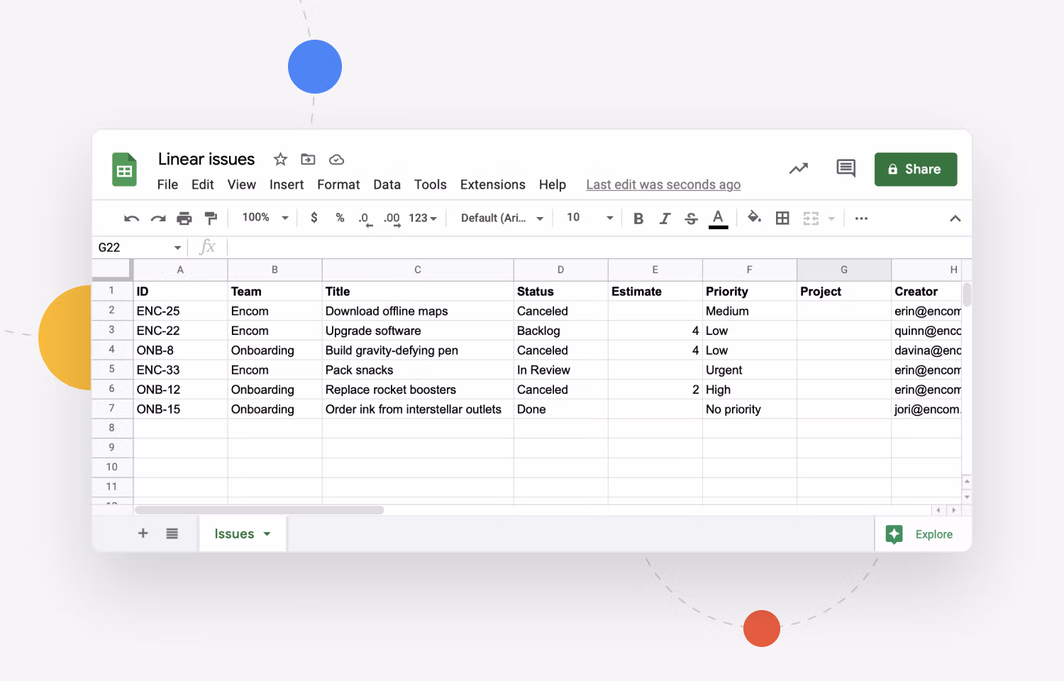 A Google Sheet filling with rows from customer calls