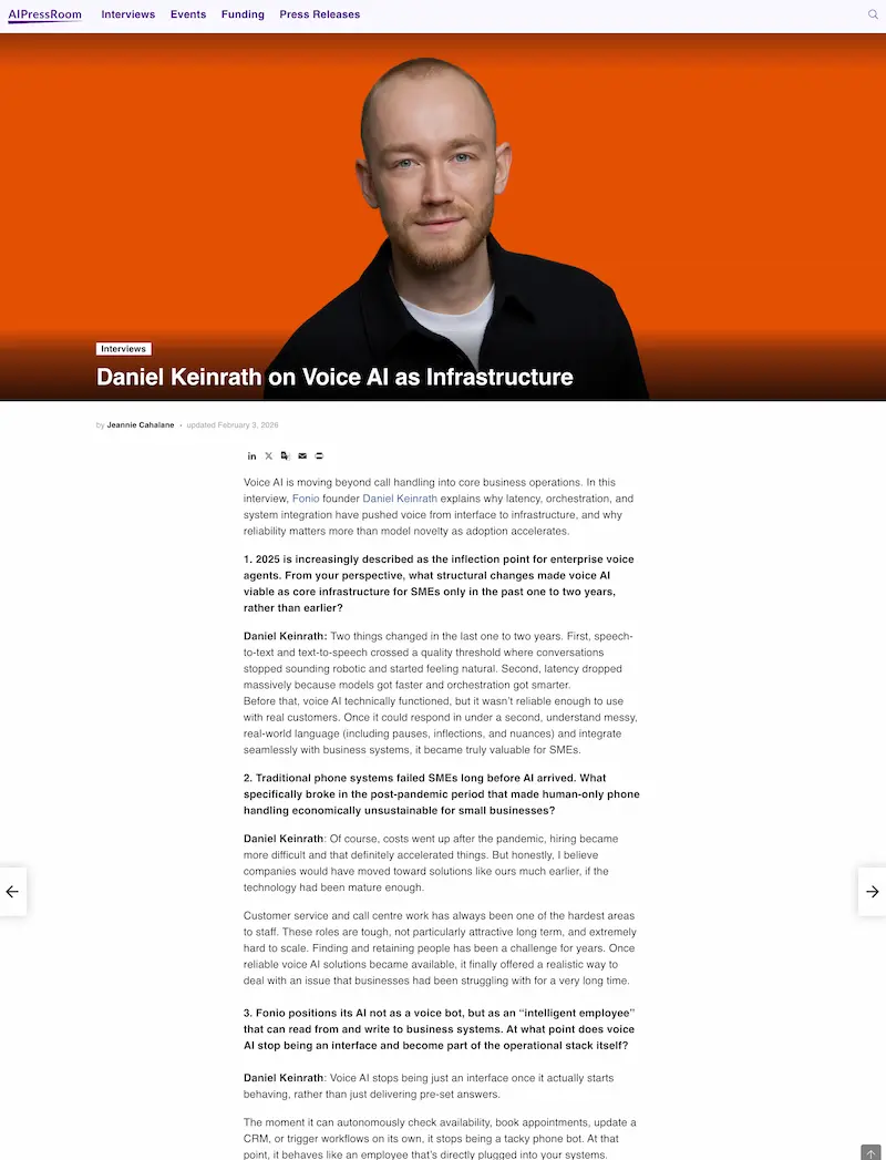 Daniel Keinrath on Voice AI as Infrastructure