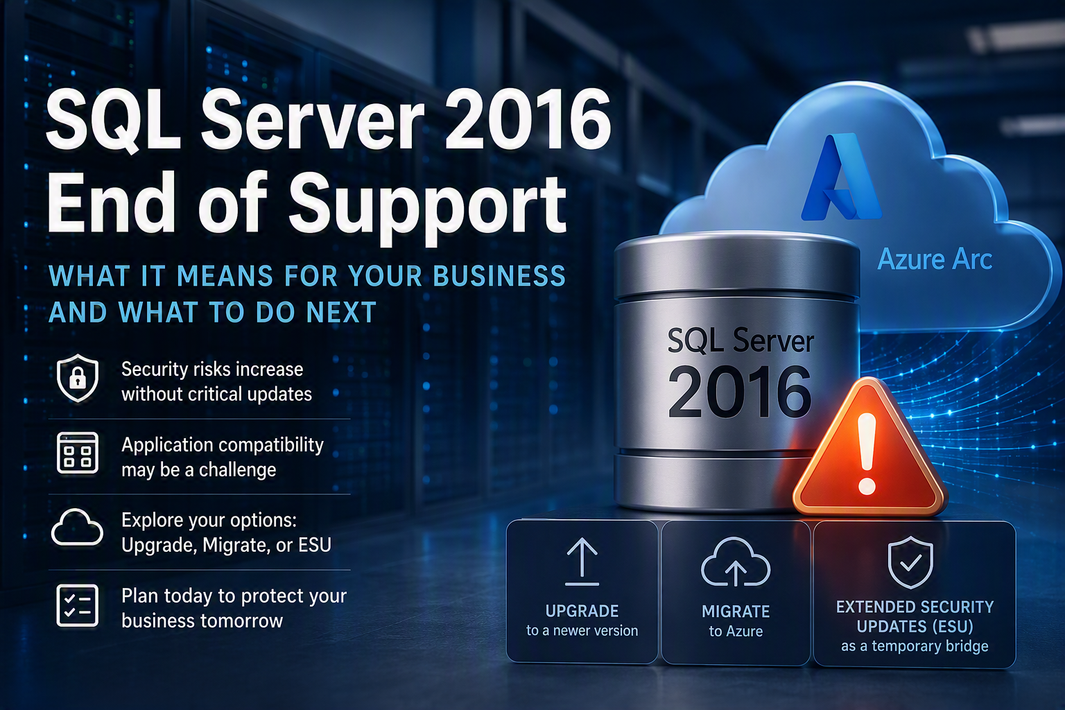 SQL Server 2016 Has Reached End of Support: What Businesses Need to Do Next