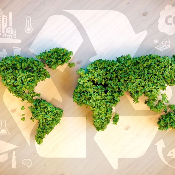 Sustainable world concept. 3D computer generated image.