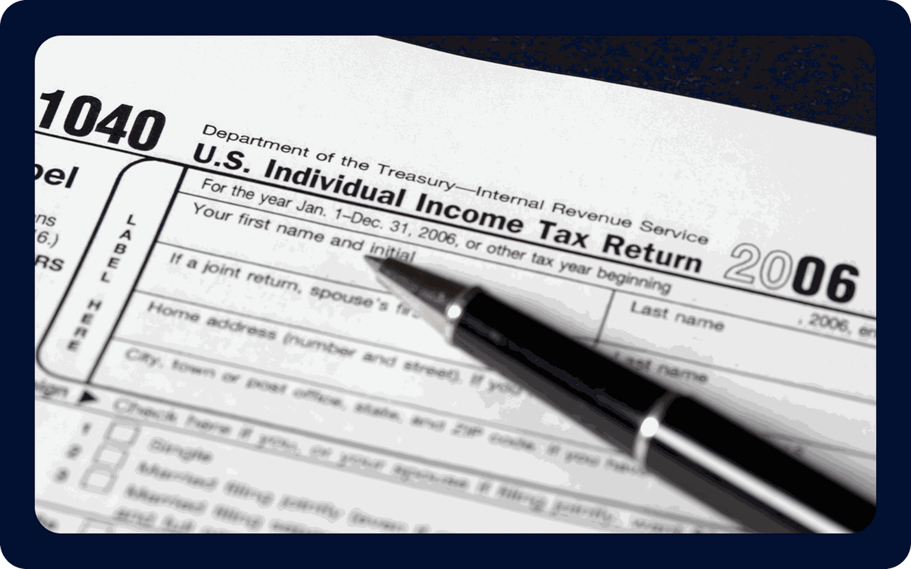 An Internal Revenue Service Tax form.