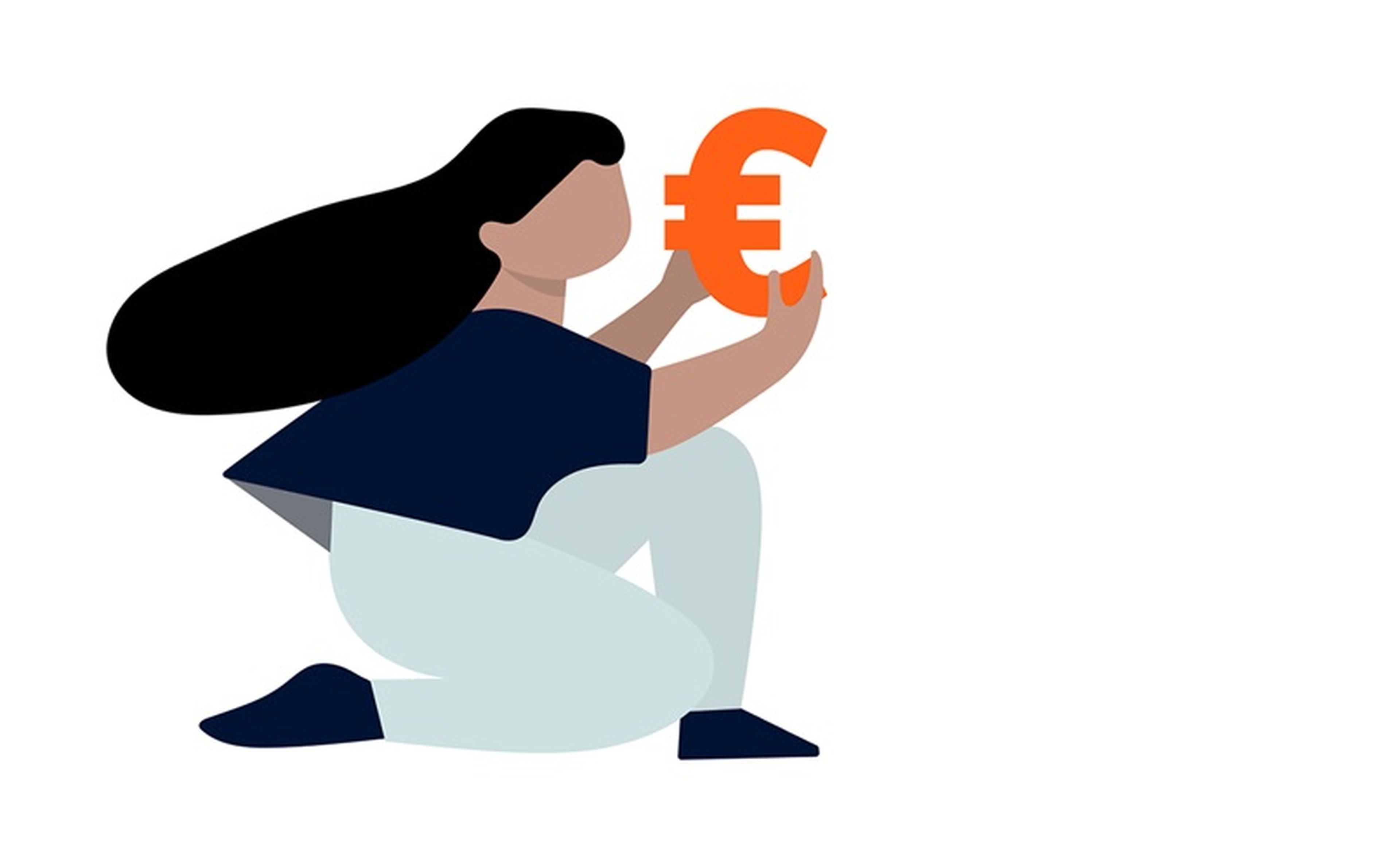 ria money transfer information girl with euro sign