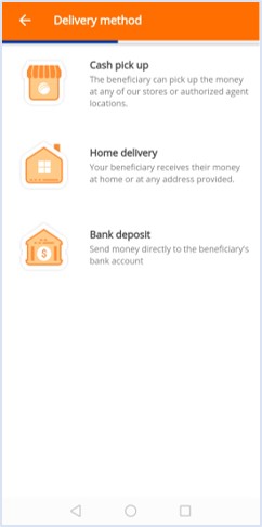 screenshot of ria app