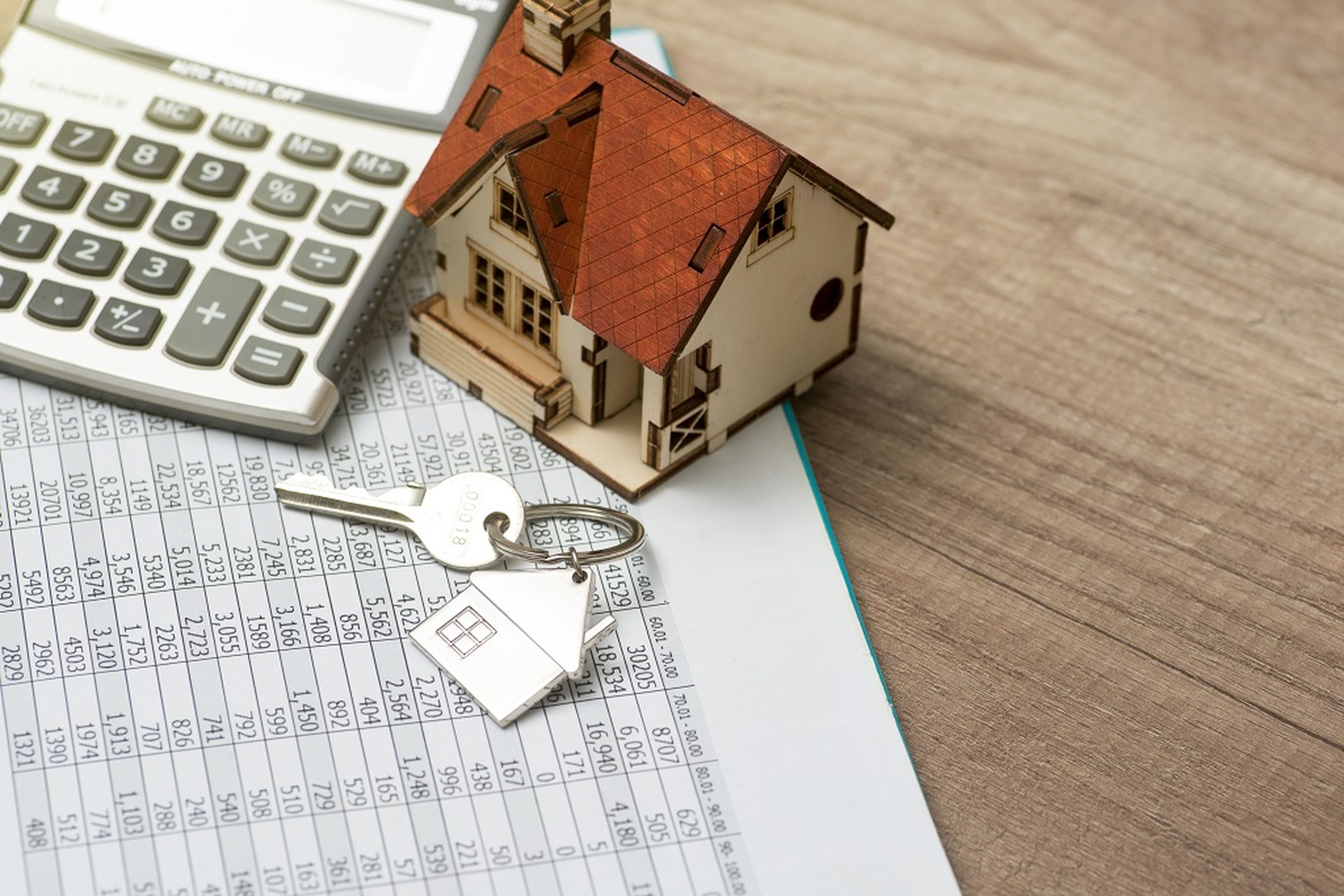 miniature house and house key