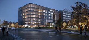 Modell der neuen Firmenzentrale Schüco One