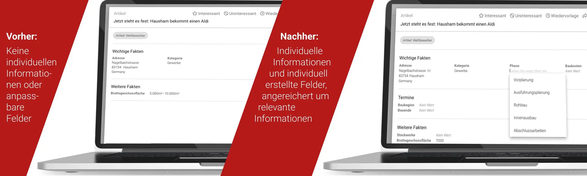 Custom Fields － Mit neuem Feature zur besseren Verarbeitung von Leads.