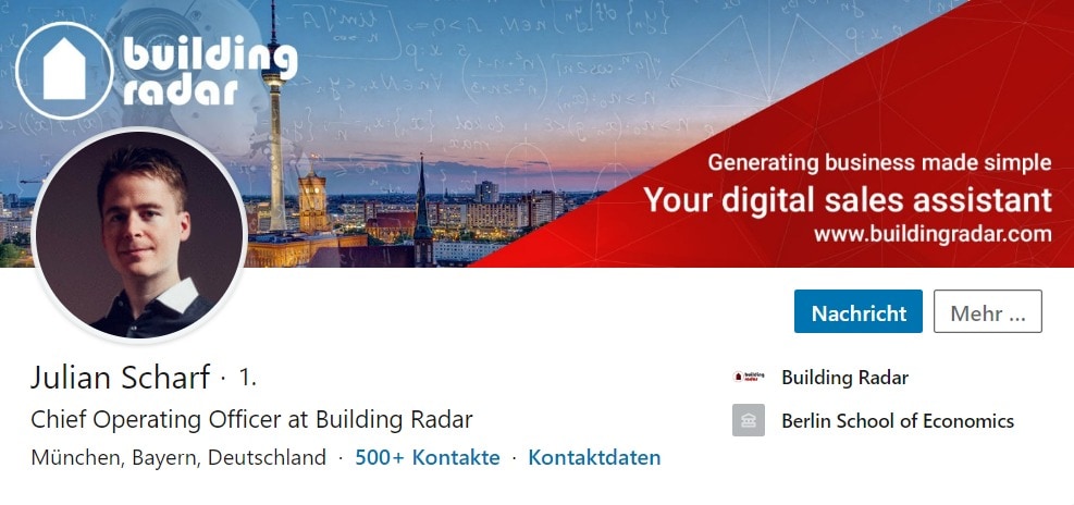 LinkedIn-Profil Julian Scharf